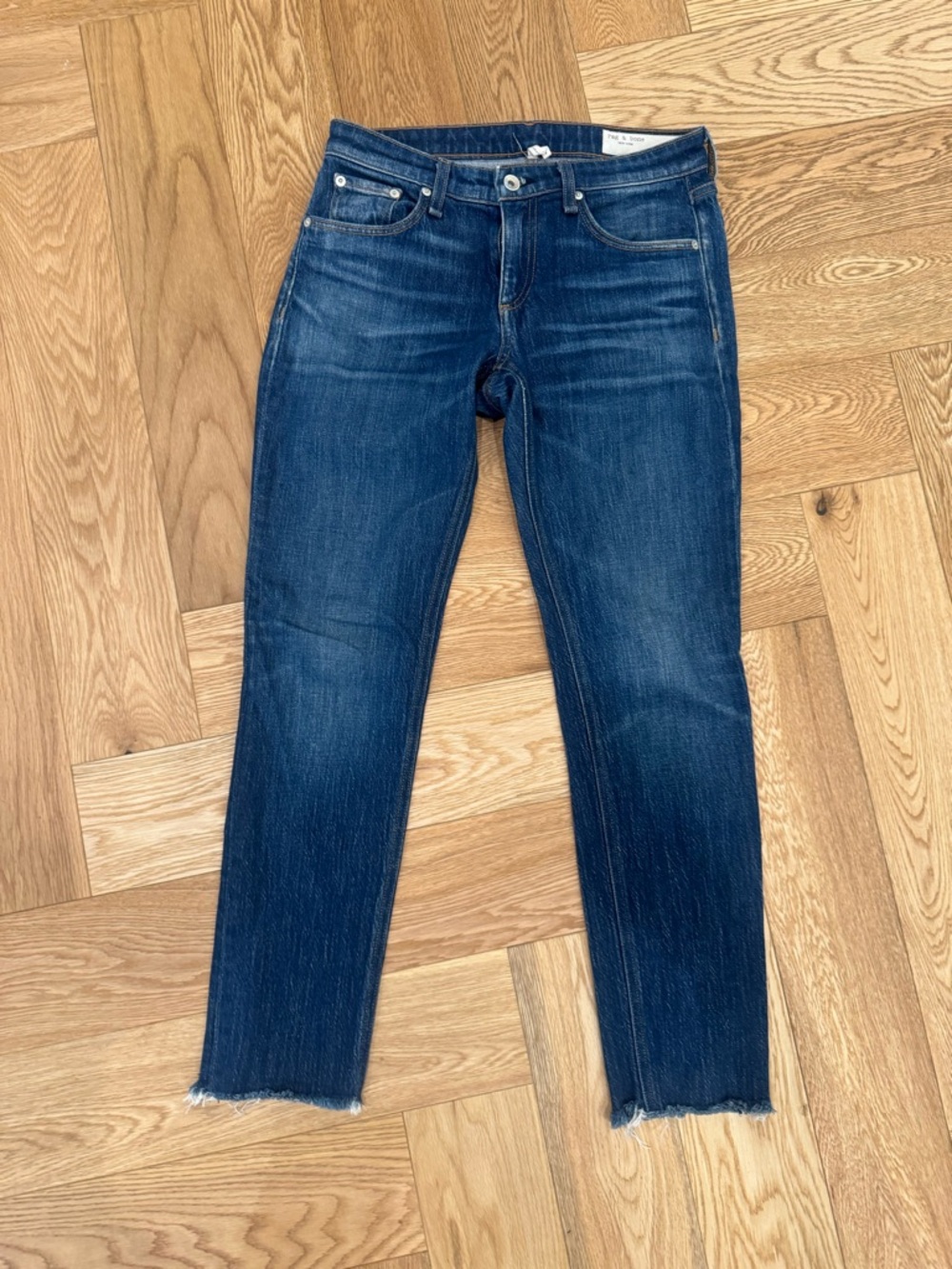 rag & bone Women's Dre Boyfriend Jeans - Dark Blue Denim